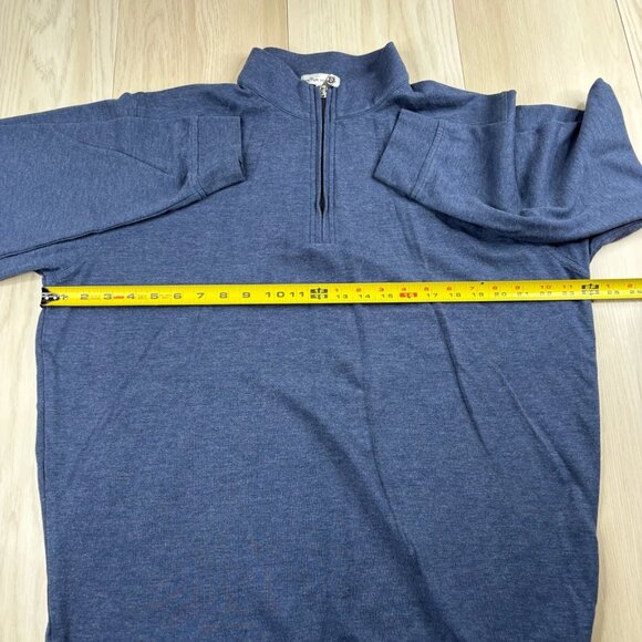Peter Millar Mens Blue 1/4 Zip Long Sleeve Comfort Pullover Sweatshirt Size XL - Picture 8 of 10